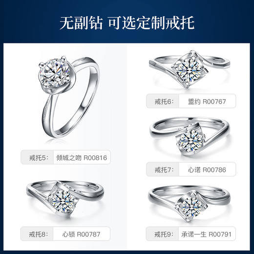 【2月定制】钻石世家30分裸钻定制 明星同款18K金钻石戒指定制（30分，G色，VS1，3EX，N，GIA证书）【定制商品，不支持退货退款】 商品图10