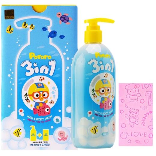 XDR 韩国Pororo啵乐乐洗护沐三合一400g送 海绵 商品图0