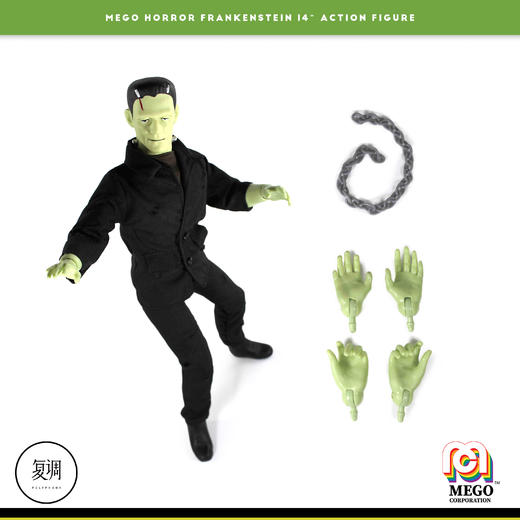 现货 Mego 科学怪人 弗兰肯斯坦 14英寸 可动人偶 商品图5