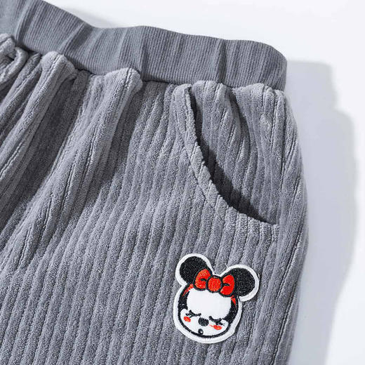 迪士尼女童宝宝春秋束脚甜美天鹅绒长裤裤子 商品图11