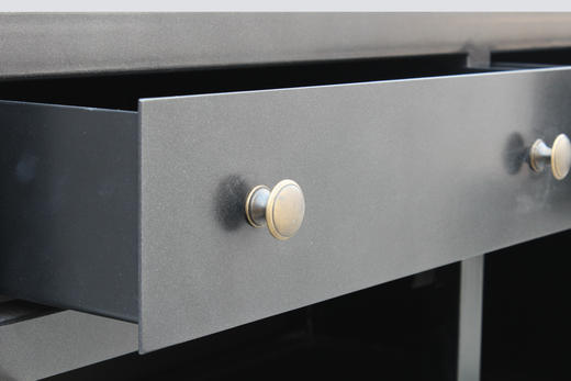 NS家居nsfurniture进口铁艺玻璃边柜(黑铁)NSCB-SBMC01 商品图3