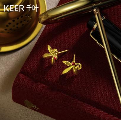 千叶月桂女神足金耳饰39900026939 商品图0