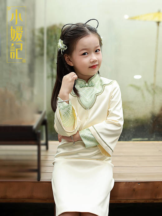 小嫒記【子衿】国潮中国风新中式高端童装洋气旗袍-子衿 商品图4