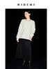 HIDEMI 马海毛白色拼接黑边圆领毛衣 商品缩略图4