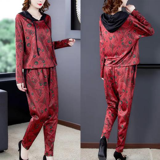 AWS 7145连帽领卫衣哈伦裤时尚休闲套装 商品图2