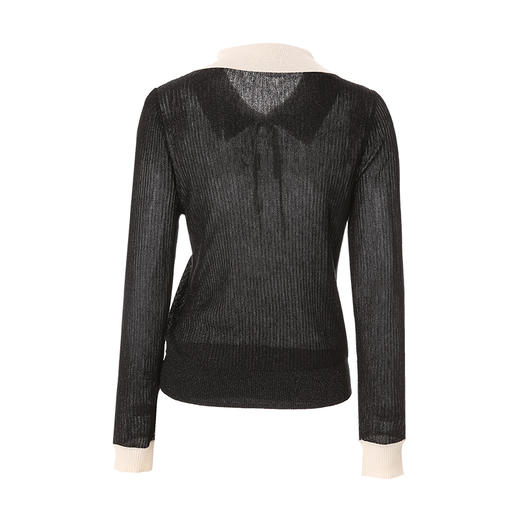 EITIE爱特爱秋季新品时尚拼接针织衫优雅气质女6701404 商品图5