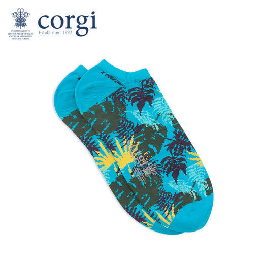 CORGI柯基英国进口男女同款大码袜子个性扎染创意印花船袜夏季薄款 商品图0