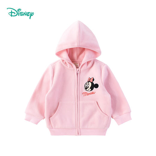 迪士尼米奇米妮卡通男女童春秋摇粒绒保暖连帽外套 商品图9