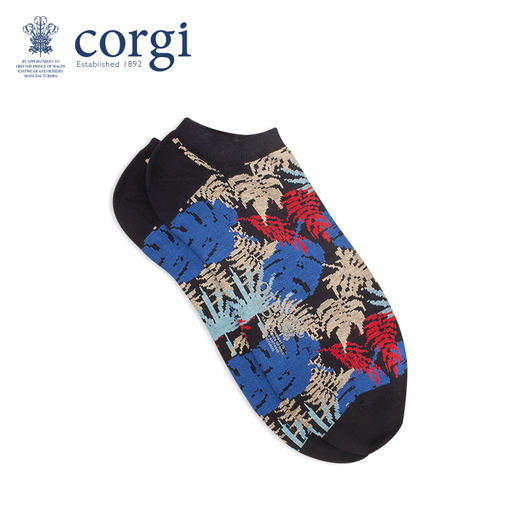 CORGI柯基英国进口男女同款大码袜子个性扎染创意印花船袜夏季薄款 商品图1