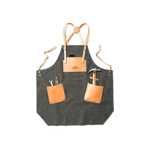 LabU/意大利植鞣革拼皮围裙 商品图0