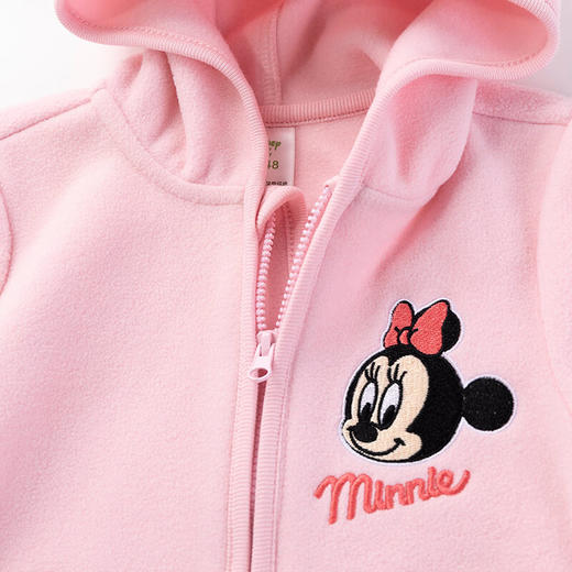 迪士尼米奇米妮卡通男女童春秋摇粒绒保暖连帽外套 商品图12