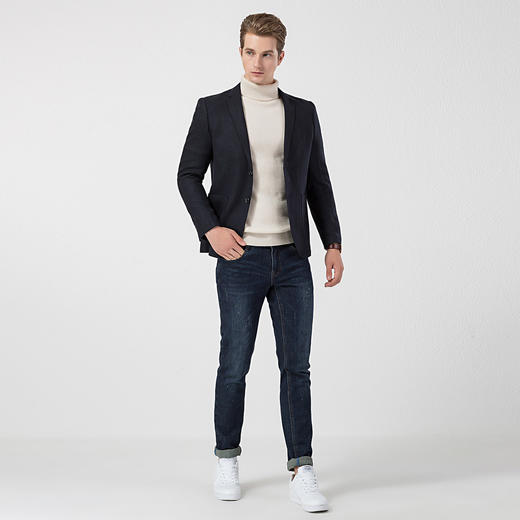 罗蒙秋冬西装外套男士正装商务通勤休闲保暖小西装单西服上衣外套男 商品图5