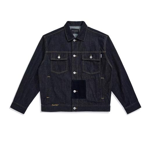 太平鸟男装新款拼接牛仔夹克时尚潮流外套B2BJB3261 商品图0