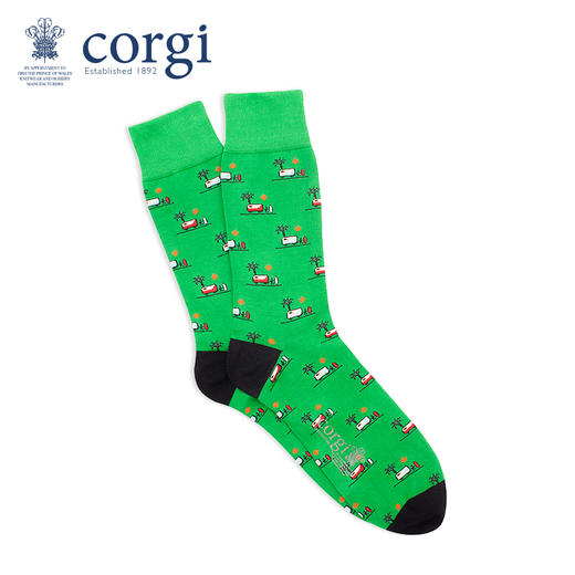 CORGI柯基英国进口男女同款卡通印花袜子长绒精梳棉秋中筒袜春秋季 商品图0