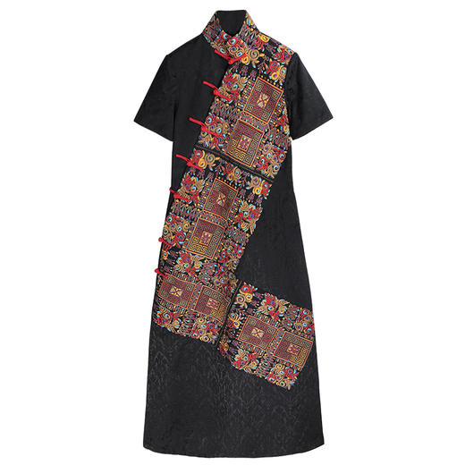 桑榆非晚绣花旗袍连衣裙 |杨丽萍老师同款 |无袖 短袖 商品图4