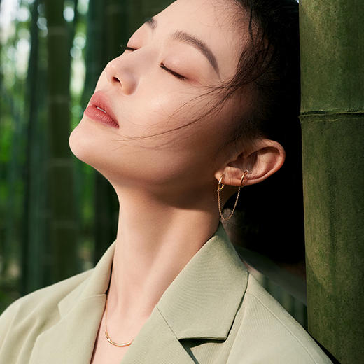 潮宏基BAMBOO竹系列18K金钻石链 商品图2