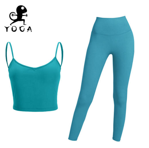 【七十二小时发货】壁虎瑜伽【2109TZ057】高弹聚拢套装（有胸垫） 商品图11