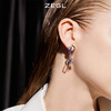 ZEGL镂空蝴蝶结耳钉女高级感轻奢耳环小众设计感气质925银针耳饰 商品缩略图6
