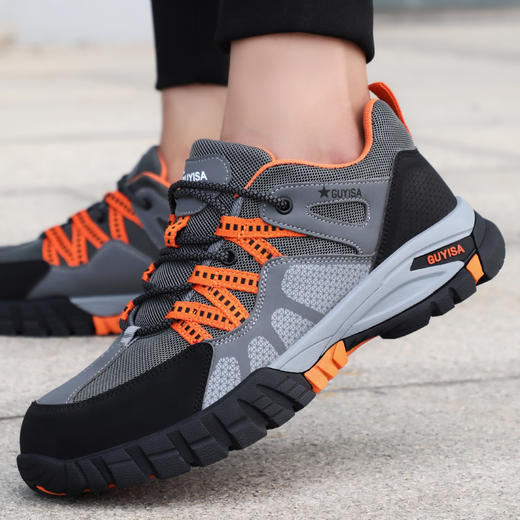 古伊萨爆款劳保鞋防砸防刺四季款钢包头凯夫拉中底 商品图3