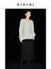 HIDEMI 马海毛白色拼接黑边圆领毛衣 商品缩略图1