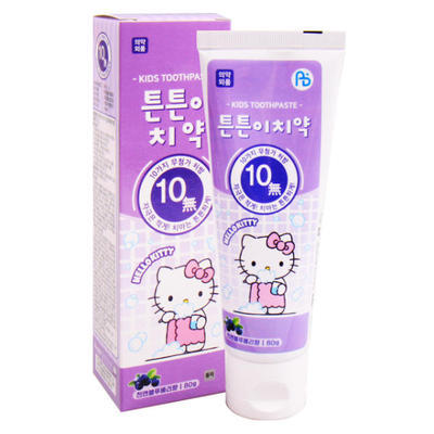 【中欧班列精选】韩国进口XDR KT猫儿童牙膏 草莓味、蓝莓味80g 商品图5