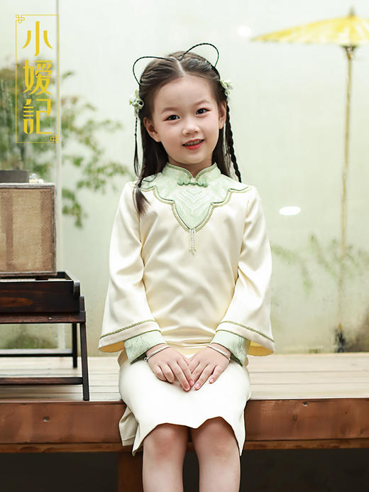 小嫒記【子衿】国潮中国风新中式高端童装洋气旗袍-子衿 商品图2