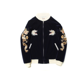 LabU/LU741/龙虎日式横须贺丝绒刺绣夹克