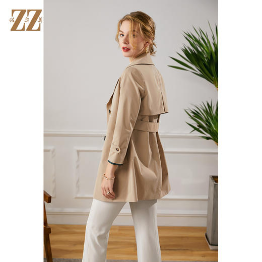 佐尔美2021秋季新款 中长款风衣大衣外套女E13FZ06 商品图4