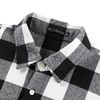 太平鸟男装 衬衫男2021新款棉长袖黑白格潮B2CHB3321 商品缩略图2