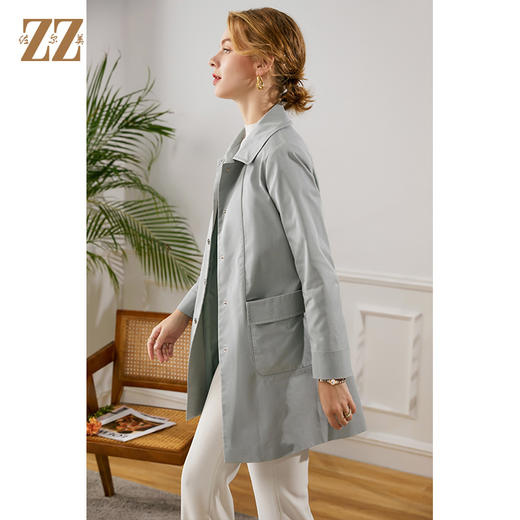 佐尔美2021秋季新款 中长款风衣大衣外套女E13FZ10 商品图1