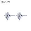千叶八芒星18k金钻石耳钉39900026662 商品缩略图1