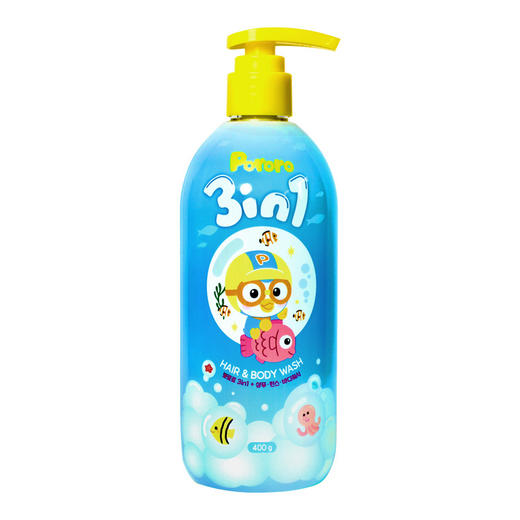 XDR 韩国Pororo啵乐乐洗护沐三合一400g送 海绵 商品图3