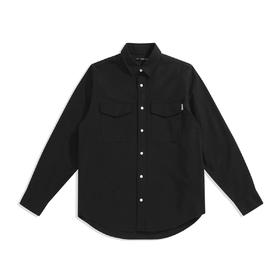 太平鸟男装 长袖黑灰格纹休闲衬衫韩版衬衣B2CHB3267