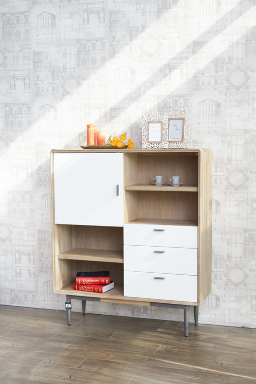 NS家居nsfurniture进口实木餐边柜书柜NSCB-ALB WHT L04 商品图7