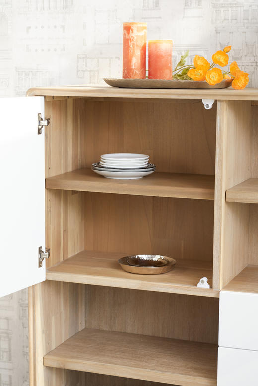 NS家居nsfurniture进口实木餐边柜书柜NSCB-ALB WHT L04 商品图5