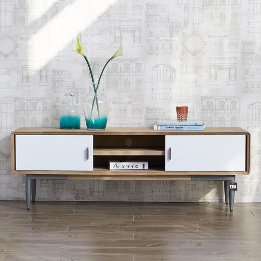 NS家居nsfurniture客厅进口ALB系列实木电视柜NSCB-ALB WHT L01 商品图6