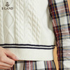 衣恋文艺V领立体绞花学院风针织马甲背心EEVKB49C2M 商品缩略图3