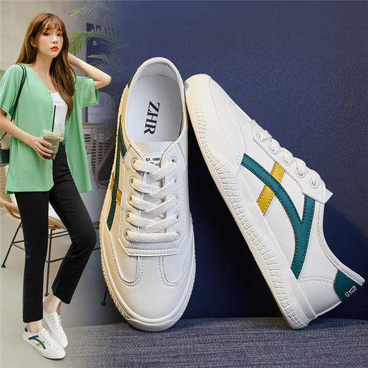ZHR【国潮运动】学生平底板鞋跑步鞋女休闲鞋子女运动鞋女小白鞋女鞋 商品图3