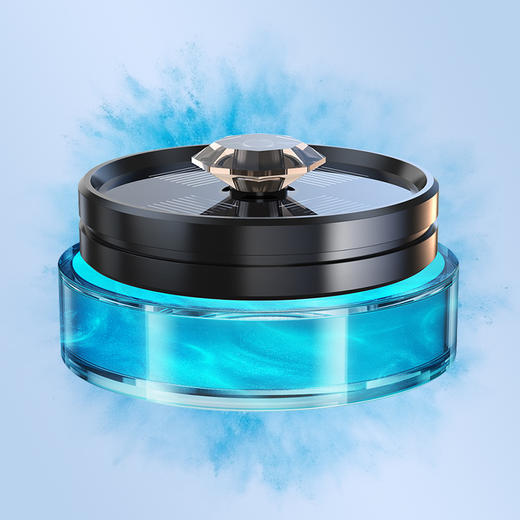 爱丽新太阳能流沙旋转星空香水汽车饰品香薰持久淡香氛膏车用高端摆件 商品图5