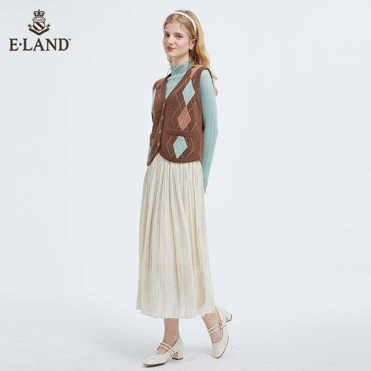 衣恋V领针织外搭背心马甲EEVKB49C3M 商品图1