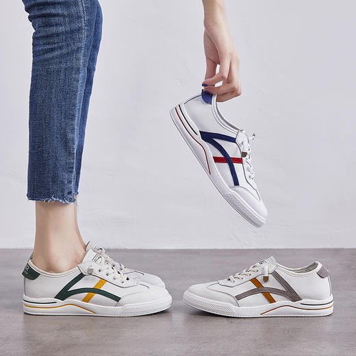 ZHR休闲鞋女经典复古拼接撞色女鞋柔软舒适防滑耐磨百搭鞋经典必备 商品图0