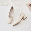 ZHR粗跟皮鞋女玛丽珍鞋子女单鞋女乐福鞋浅口女单鞋女鞋 商品缩略图3