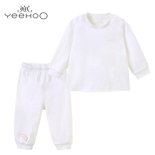 英氏-内衣类（秋）E1天使双35棉拆裤英氏白110CM 商品图0