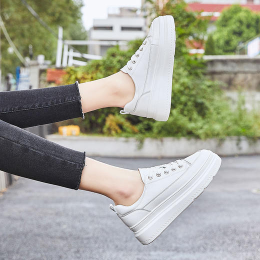 ZHR20新厚底女休闲鞋女板鞋子女运动鞋小白鞋白色女鞋 商品图5