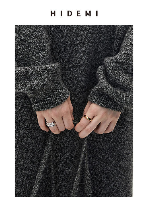 HIDEMI 双圈戒指组合 银色/金色 商品图7