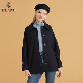 衣恋中长款单排扣风衣外套EEJTB49C2C