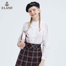 衣恋木耳边领口设计感衬衫女EEBWB49C3M