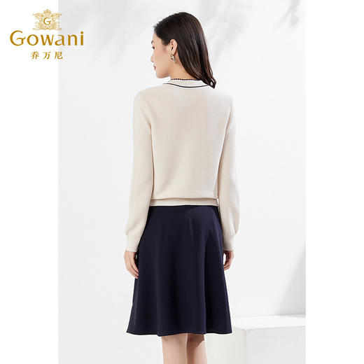 乔万尼V领装饰镂空羊毛针织衫EI3M272 商品图3