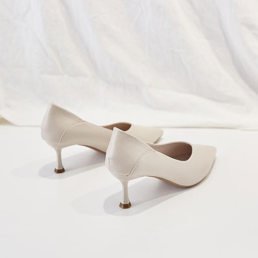 ZHR【褶纹帮面】新款通勤鞋女婚鞋子女皮鞋女高跟鞋女细跟女单鞋女鞋 商品图7