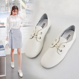 ZHR【一鞋两穿】通勤鞋平底单鞋女皮鞋女休闲鞋子女小白鞋女鞋